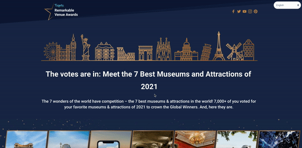 Tiqets-Remarkable Venue Awards Tiqets-Remarkable Venue Awards